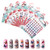 8 Sheets Large Laser Butterfly Nail Art Stickers Decals 3D Self-Adhesive Butterfly Nail Stickers Holographic Glitter Butterfly Nail Decals for DIY Nail Decorations