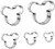 mickey mouse waffle maker Stainless Steel Mickey Mouse Cookie Cutter-Kids Sturdy Cutters for Cookies Sandwiches Biscuit -set of 5-
