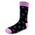 Novelty Dress Socks for Men -Peace Sign Black - Premium Cotton