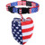 American Flag Dog Collar Dog Bandana Bibs Scarfs Adjustable 4th of July Independence Day