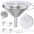 VORPOWER Premium Stainless Steel Funnel 5 Inch Food Grade Kitchen Funnels with 200 Mesh Food Filter Strainer Metal Funnel for Filling Bottles Food Funnel for Oils Juice Wine Coffee Milk