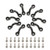 ZERIRA Kayak Pad Eye Kit 10pcs Nylon Deck Loops Bungee Tie Down Pad Eye with 20 Screws for Boat Kayak Deck Rigging Kit