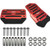 Universal 2 PCS Automatic Car Gas Brake Pedal Cover Pad Red Gas Brake Foot Pedal Pad Cover Accelerator Red