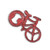 Abbott Collection Cast Iron Bicycle Bottle Opener, Antique Red