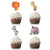 Jungle animals party cupcake toppers picks 24-pack safari zoo wild animal baby shower or kids birthday decorations