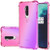 Gufuwo Case for OnePlus 7T Pro OnePlus 7T Pro Cute Case Gradient Slim Anti Scratch Soft Clear TPU Phone Case Cover Shockproof Case for OnePlus 7T Pro -Pink-Purple-