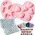 Heart Silicone Molds Breakable Heart Mold Set of 4 with Number and Letter Molds for Chocolate Diamond Heart Shaped Silicone Mold for Baking Mousse Cake Dessert