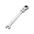 Ratcheting Combination Wrench Flex-Head Hardened Chrome Vanadium Steel Open End Spanner Metric 8mm