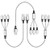 eLUUGIE 3 Packs Short Multi USB Charging Cable Fast Charger Cord 3 in 1 USB Type C Micro USB and L Connectors Compatible with All Most Cell Phones Universal Phone Charger Cable -Silver-1ft-