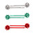Christmas Bow Hair Clip Hairpin Headdress Hair Bows Alligator Clips For Woman -red green silver-