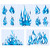 5 Sheets Flame Stencil Airbrush Flame Stencil Fire Stencil Fire Reusable Templates Flame Painting Decor Template for Arts Window Wall Crafts Painting Decorations -11.7 x 8.3 Inch-