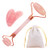 Gua Sha Tools Set Jade Roller Face Roller Rose Quartz Face Roller Heart Gua Sha Massage Tool for Eye Neck Body Skin Care Products Facial Kit Tools