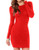 Haola Women's Sexy Casual Long Sleeve Short Dress Mini Dress L Red Haola Women's Sexy Casual Long Sleeve Short Dress Mini Dress L Red