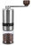 ESCO Manual Coffee Grinder Ceramic Burr. Coffee Grinder Grinder 6 Adjustable Setting Portable Hand Crank Coffee Bean Conical Mill for French Press Coffee -Silver-