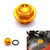 CNC Engine Oil Filler Plug Cap Cover for Suzuki GSX-R GSXR GSXS 600 750 1000 V Strom 650 Bandit 1200 GSR 250-S 400 GSX 250R 1400 GSF 1250 Impulus-Yellow-