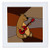 3dRose Funny Brown Bear Playing Red Guitar with Abstract Background - Quilt Square, 8 by 8-Inch (qs_200480_3)