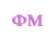 Mallory Holle Officially Licensed Phi Mu 8" x 3" Window Decal - Pink