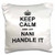 3dRose Keep Calm and Let Poppy Handle It Fun Funny Grandpa Grandfather Gift Pillow Case 16 x 16