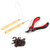 MAVIS LAVEN Hair Extension Tools 100PCS Silicone Beads Hair Extension Micro Rings  plus Hook Needle  plus Pulling Loop  plus Plier Tool Kit for Micro Ring Hair Extensions Feather Hair Extensions