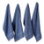 DII Waffle Terry Collection Dishtowel Set 15x26 Stonewash Blue 4 Piece