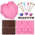 Diamond Heart Shape Silicone Cake Mold Baking Silicone Letter Mold and Number chocolate bomb mold with 4 Pieces Mini Wooden Hammers for Home Kitchen DIY Tools Dessert Droppers -Pink 10- Diamond Heart Shape Silicone Cake Mold Baking Silicone Letter Mold and Number chocolate bomb mold with 4 Pieces Mini Wooden Hammers for Home Kitchen DIY Tools Dessert Droppers -Pink 10-