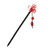 PIXNOR Vintage Wood Hair Sticks Crystal Flower Pearl Chinese Japanese Hair Pins Picks Handmade Tassel Hair Chopstick Hairpins Barrettes for Women Girls Hair Accessory Red