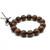 Zen Dear Unisex Natural Tigerwood Mala Beads Buddhist Prayer Bracelet Link Wrist Necklace Chain Beads -15mm 15 beads-