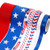 7 Rolls Independence Day 1.5 Inch Ribbon Wired Edge Patriotic Ribbon Fine Linen Ribbon Stars and Stripes Wired Craft Ribbon for Memorial Day Veterans Day 4th of July President's Day 5 Yards Each