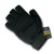 RAPDOM Tactical Lightweight Half Finger Gloves, Black, Large