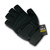 Rapdom Tactical Lightweight Half Finger Gloves, Black, Large