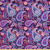 Lunarable Paisley Fabric The Yard, Persian Leaf Figures Asian Flourish East Culture Influences Vintage Paisley, Decorative Fabric Upholstery Home Accents, 1 Yard, Purple Blue Black