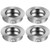 Cabilock 4PCS Round Flush Door Pulls Stainless Steel Recessed Drawer Handles Sliding Barn Door Pulls Recessed Cabinet Pulls