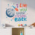 BooDecal 20 x 15 inch Quote Series Colorful I Love You to The Moon and Back Wall Lettering Stickers Murals Quotes and Sayings Home Art Décor Decals for Door Entrance Living Room Kids Room