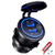 Quick Charge 3.0 Dual USB Charger Socket Waterproof 12V-24V USB Outlet QC3.0 Fast Charger Socket with Touch Switch DIY Kit for Car Golf Cart Marine Boat RV Motorcycle Truck etc -Blue-