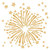 Firework Stencil 4.5 x 4.5 inch -S- - Mix Media Layering Fireworks Stencils for Painting Template