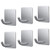 Hushtong 6 Packs Self Adhesive Hooks Heavy Duty Wall Stainless Steel Towel Coat Clothes Adhesive Wall Hooks for Hanging Kitchen Bathroom Home