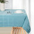 Turquoise Rectangle Tablecloth 52 x 70 Soild Plaid Jacquard Table Cloth for Rectangle Table Wrinkle Resistant Woven Decorative Tablecloths Oil Spill and Water Resistant Holiday Table Cover