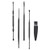 Scicalife 5pcs- Set Ear Pick Ear Wax Removal Kit Stainless Steel Ear Cleansing Tools for Earwax Removal Black