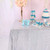 TRLYC Seamless Silver Sequin Overlay Wedding Party Sequin Tablecloth 50x50 inches