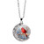 WUSUANED Oval Glass Cardinal Bird Necklace Red Cardinal Bird Memorial Jewelry Family Loss Gift -Cardinal bird necklace-