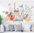 TIICA Garden Flowers Wall Decals Watercolor Blossom Wildflowers Green Leaves Peel and Stick Wall Art Floral Stickers for Bedroom Living Room TV Wall Home Decor