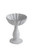 Creative Co-Op White Fluted Terracotta Bowl on Pedestal