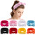 Casoty 8 Pcs Elastic Headbands for Women Knot Turban Hairband Pure Color Headband Fashion Hair Accessories