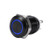 Qiilu 12mm Push Button Switch Momentary Push Button Switch Toggle Black Shell Waterproof Blue LED Ring Light