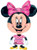 LOONBALLOON Minnie Mouse Head Figure 30" Air Walker AIRWALKER Birthday Party Mylar Balloon