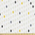 Ambesonne Modern Fabric by The Yard Modern Geometric Shapes Polka Dot Tear Drop Forms Pattern Graphic Art Print Decorative Fabric for Upholstery and Home Accents 1 Yard Yellow White