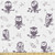 Ambesonne Owl Fabric by The Yard Cartoon Style Illustration of Owls on The Branches Mysterious Woods Print Decorative Fabric for Upholstery and Home Accents 1 Yard Eggplant White