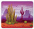 Lunarable Desert Mouse Pad Cactus Saguaro in Front of Arizona Cliffs Monument Purple American Landscape Rectangle Non-Slip Rubber Mousepad Standard Size Purple Red