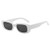 Dollger Rectangle Sunglasses for Women Retro Fashion Sunglasses UV 400 Protection Square White Shades Frame