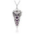 PESOENTH Reiki Healing Amethyst Crystal Stone Necklace Hexagonal Prism Pointed Purple Gemstone Pendulum Dowsing Divination Quartz Silver Locket Pendant 24" Chain